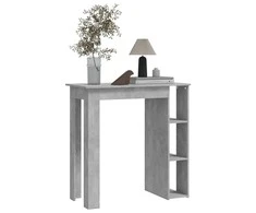 Baro stalas su lentyna, betono, 102x50x103,5cm, mediena