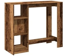 Baro stalas su lentyna, medienos, 124x46x103,5cm, mediena