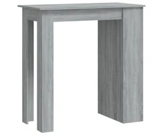 Baro stalas su lentyna, pilkas ąžuolo, 102x50x103,5cm, mediena