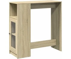 Baro stalas su lentynomis, ąžuolo, 101x40x103,5cm, mediena