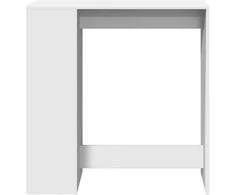 Baro stalas su lentynomis, baltas, 101x40x103,5cm, mediena
