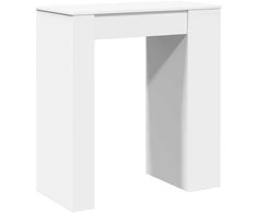 Baro stalas su lentynomis, baltas, 95x47x103,5cm, mediena