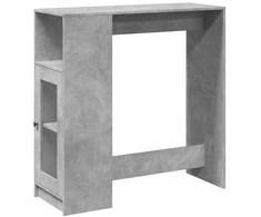 Baro stalas su lentynomis, betono, 101x40x103,5cm, mediena