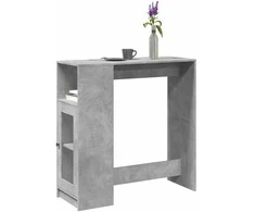Baro stalas su lentynomis, betono, 101x40x103,5cm, mediena