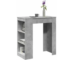 Baro stalas su lentynomis, betono, 95x47x103,5cm, mediena