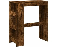 Baro stalas su lentynomis, dūminis, 90x40x103,5cm, mediena