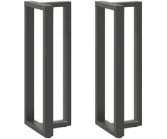 Baro stalo kojos, T formos, 2 vnt., antracito spalvos, 40x35x(110-111) cm, plienas