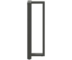 Baro stalo kojos, T formos, 2 vnt., antracito spalvos, 40x35x(110-111) cm, plienas