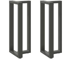 Baro stalo kojos, T formos, 2 vnt., antracito spalvos, 50x35x(100-101) cm, plienas