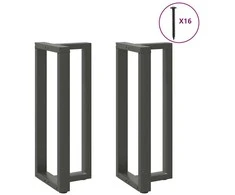 Baro stalo kojos, T formos, 2 vnt., antracito spalvos, 50x35x(100-101) cm, plienas
