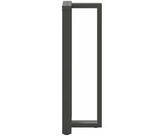 Baro stalo kojos, T formos, 2 vnt., antracito spalvos, 50x35x(110-111) cm, plienas