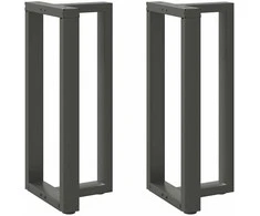 Baro stalo kojos, T formos, 2 vnt., antracito spalvos, 50x35x(90-91) cm, plienas