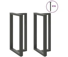 Baro stalo kojos, T formos, 2 vnt., antracito spalvos, 60x35x(100-101) cm, plienas