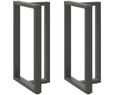 Baro stalo kojos, T formos, 2 vnt., antracito spalvos, 60x35x(100-101) cm, plienas
