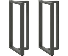 Baro stalo kojos, T formos, 2 vnt., antracito spalvos, 60x35x(110-111) cm, plienas