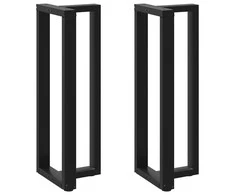 Baro stalo kojos, T formos, 2 vnt., juodos, 40x35x(110-111) cm, plienas