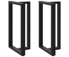 Baro stalo kojos, T formos, 2 vnt., juodos, 60x35x(100-101) cm, plienas