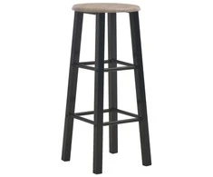 Baro taburetės, 2 vnt., juodos, MDF