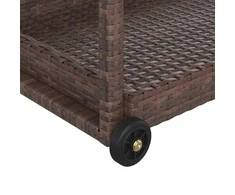 Baro vežimėlis, rudos spalvos, 100x45x83cm, poliratanas