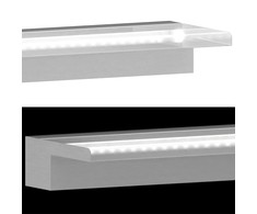 Baseino fontanas-krioklys su LED, nerūdijantis plienas, 110cm