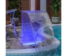 Baseino fontanas su įvairių spalvų LED, 51cm, akrilas