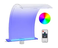 Baseino fontanas su įvairių spalvų LED, 50cm, akrilas