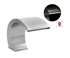 Baseino fontanas su LED, 30x60x45cm, nerūdijantis plienas