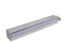 Baseino fontanas su LED, 60cm, stačiak. formos, nerūdijantis plienas