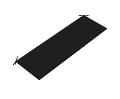 Batavia suoliukas su juoda pagalvėle, 150cm, tikmedžio mediena