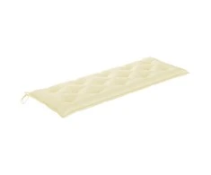Batavia suoliukas su kremine pagalvėle, 150cm, tikmedis