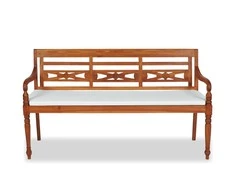 Batavia suoliukas su pagalvėmis, 150 cm, tikmedis