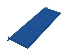 Batavia suoliukas su tamsiai mėlyna pagalvėle, 150cm, tikmedis