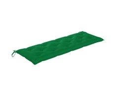 Batavia suoliukas su žalia pagalvėle, 150cm, tikmedžio masyvas