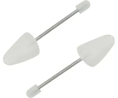 Batų kurpaliai, 5 poros, baltos spalvos, plastikas, EU 38–44