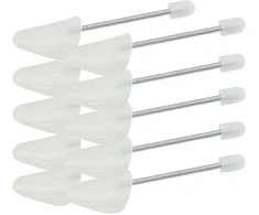 Batų kurpaliai, 5 poros, baltos spalvos, plastikas, EU 38–44