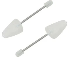 Batų kurpaliai, 5 poros, baltos spalvos, plastikas, EU 35–38