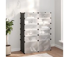 Batų lentyna, juodos spalvos, 94x37x125cm, PP