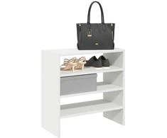 Batų lentynos, 2 vnt., sukraunamos, balta, 60x30x30,5cm