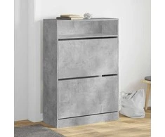 Batų spintelė su 2 atverčiamais stalčiais, betono, 80x34x116cm