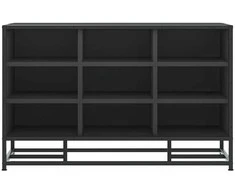 Batų suoliukas, juoda, 84x40x53,5 cm, mediena/metalas