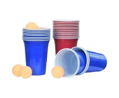 Beer Pong stalo žaidimo rinkinys, 0,5l, plastikas