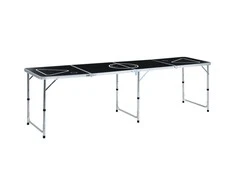 Beer Pong žaidimo stalas, juodas, 240 cm, sulankstomas