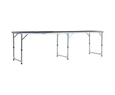 Beer Pong žaidimo stalas, juodas, 240 cm, sulankstomas