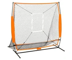 Beisbolo treniruočių tinklas, juodos spalvos, 174x76x158,5cm