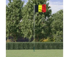 Belgijos vėliava su stiebu, aliuminis, 6,23m