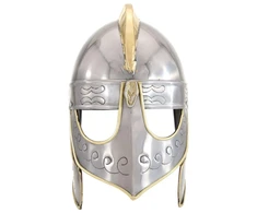 Beowulf šalmas, sidabrinis, plienas, antikvarinė kopija