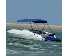 Bimini viršaus stogelis, mėlynas, 243x(230-244)x137cm, 4 lankai