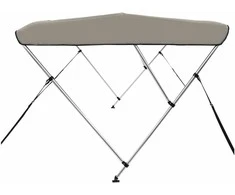 Bimini viršaus stogelis, pilkas, 183x140x137 cm, 3 lankų rėmas