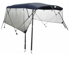 Bimini viršaus stogelis su sienomis, 243x(170-182)x137cm