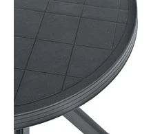 Bistro staliukas, antracito spalvos, plastikas, 70cm skersmens